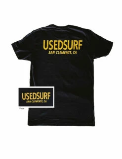 USEDSURF Original T-Shirt In Black And Yellow