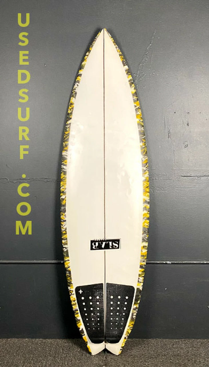 5'7" Slab "Twin" 27.76 L Used Surfboard #37364