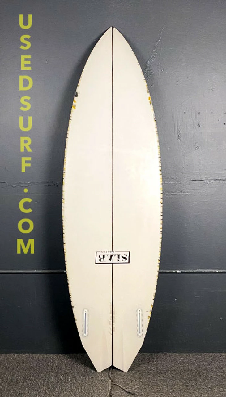 5'7" Slab "Twin" 27.76 L Used Surfboard #37364 - Image 2