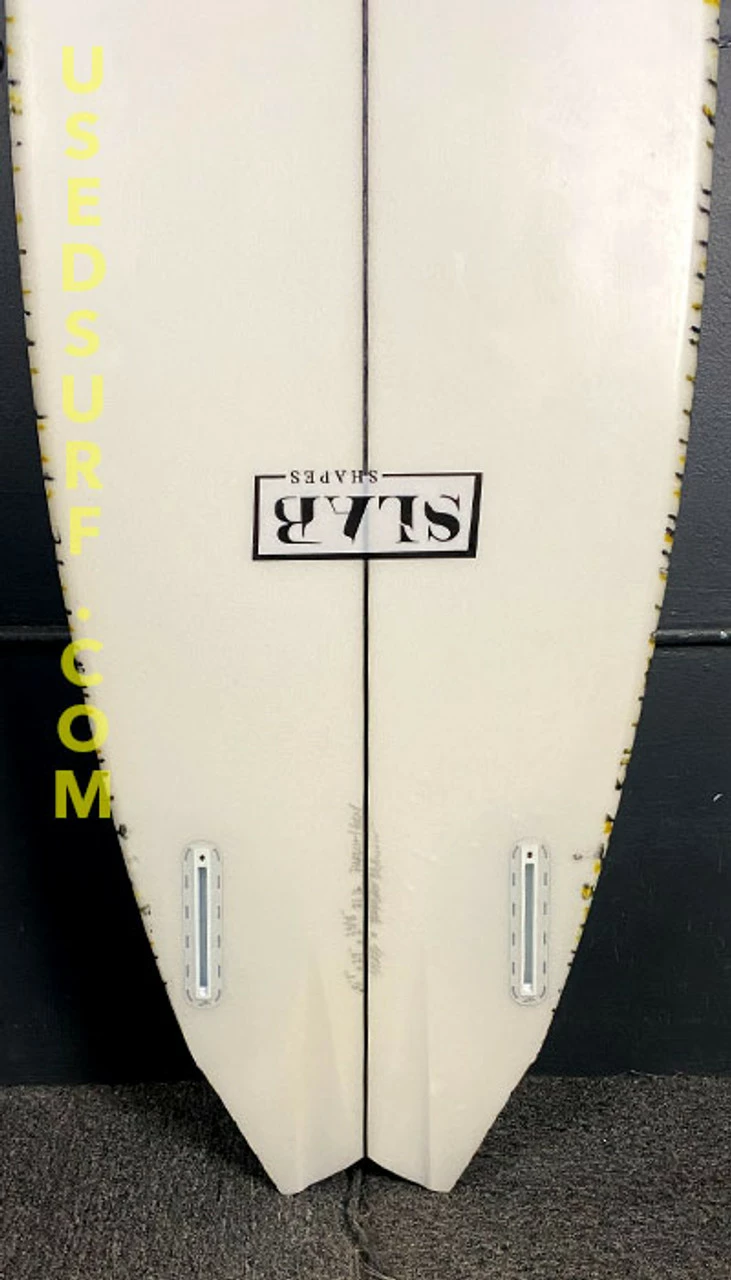 5'7" Slab "Twin" 27.76 L Used Surfboard #37364 - Image 5